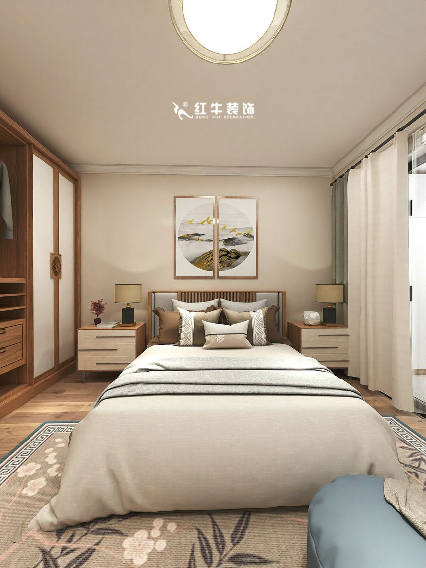 蔣琛_九條巷106㎡現(xiàn)代風(fēng)“養(yǎng)老房”裝修，給設(shè)計(jì)做減法！07主臥+logo