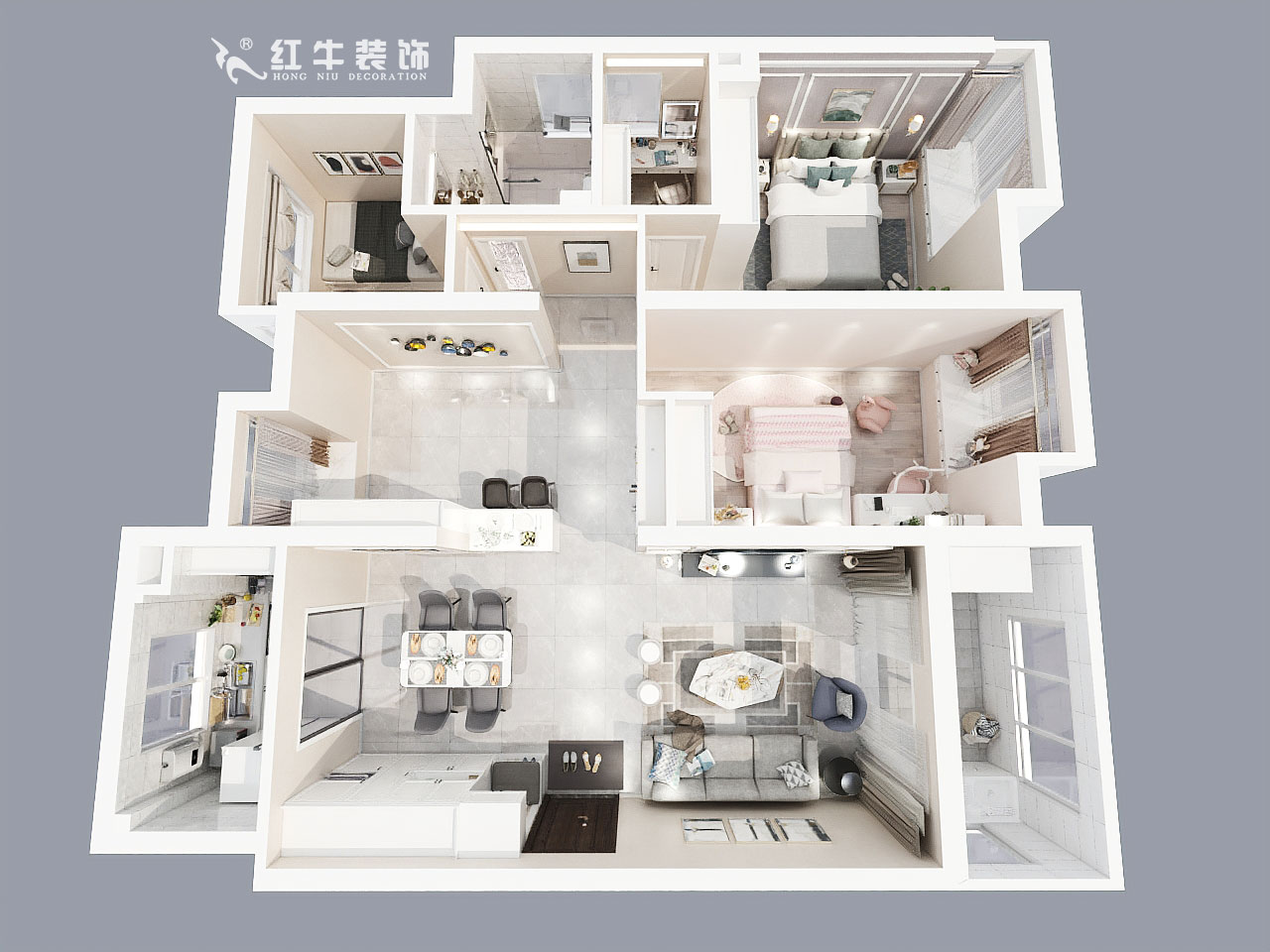 蔣琛_萬達茂三期2-2001-128㎡-現(xiàn)代簡約風(fēng)格_鳥瞰圖+logo