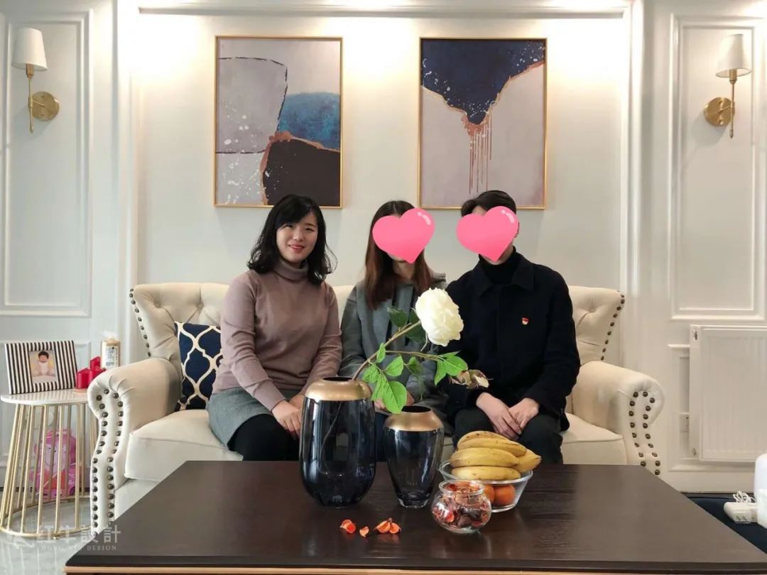 85后夫婦的美式輕奢家，起名“海藍(lán)之謎”！01設(shè)計師與業(yè)主的合照