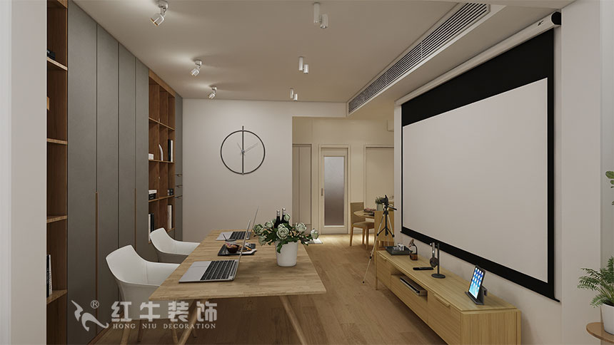 魏利利_津橋華府82㎡現(xiàn)代簡(jiǎn)約｜顛覆傳統(tǒng)客廳，即是休閑書吧又是影院05客廳