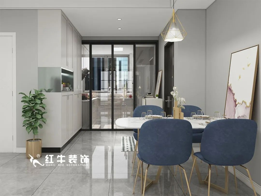 劉萍萍_仙龍灣山莊90㎡輕奢風(fēng)格｜加入一點(diǎn)金屬線條，這個(gè)家高級(jí)又溫柔！05
