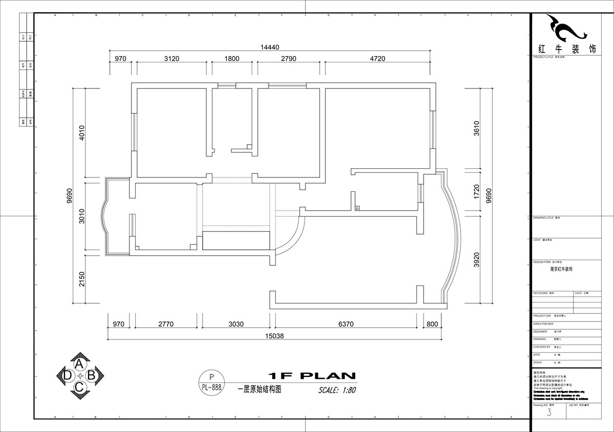 仇美蓉|梅花山莊36-3-605-132㎡-簡(jiǎn)約風(fēng)格|3室2廳2衛(wèi)|老房裝修|定制家|全包18萬(wàn)|00_01一層原始框架圖