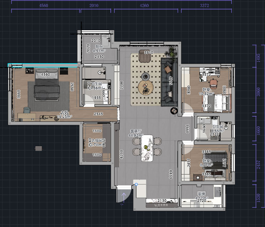 熊皓宇|仁恒江灣城翠竹苑-140㎡-現(xiàn)代風(fēng)格|3室2廳2衛(wèi)|老房裝修|定制家|全包14