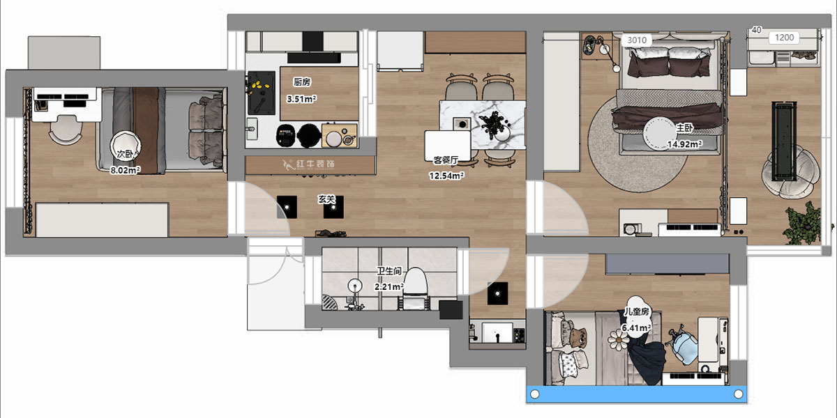 劉小勇|新河二村154號(hào)6-401-62㎡-現(xiàn)代簡(jiǎn)約風(fēng)格|3室1廳1衛(wèi)|老房裝修|定制家|全包8